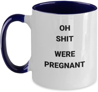 Најава за бременост На Сопруг, двобојни чаши во боја, Најава За Бременост, о срање Беа Бремени, подарок За Бебиња,