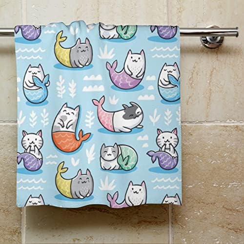 Смешни мачки сирена пешкир за миење садови 28,7 x13,8 крпи за лице Суперфинирани влакна Високо апсорбираат крпи за крпи