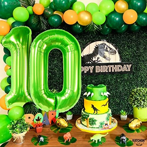 Катчон, Светло Зелен Број 10 Балон-40 Инчи | Милар Зелен 10 Број На Балон, Среќни Украси За 10-ти Роденден За Момчиња | Број