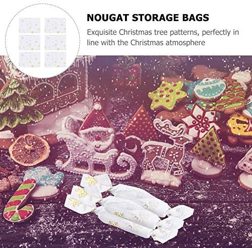 2000 Парчиња 1 Сет Божиќна Тема Нугат Обвивки Торбички За Складирање Закуски Новогодишни Украси Подароци Украси