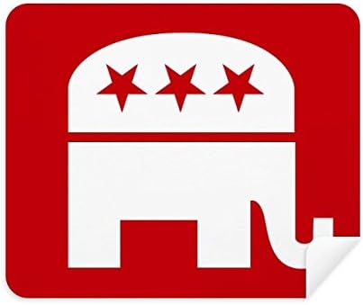 Американски Амблем На Слонови Републиканска Партија Црвена Крпа За Чистење Чистач на Екран 2 парчиња Велур Ткаенина