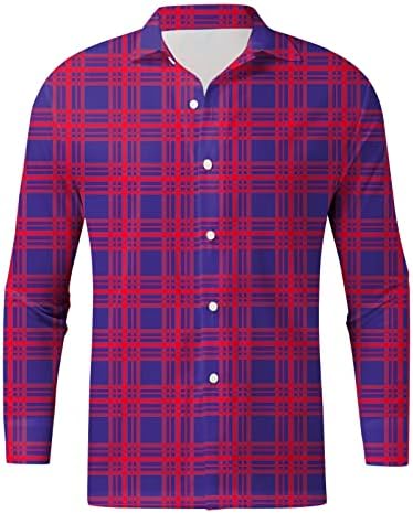 Мажочна памучна памучна кошула со долги ракави, стандардна пролетна облека за мажи за маици во боја на бои