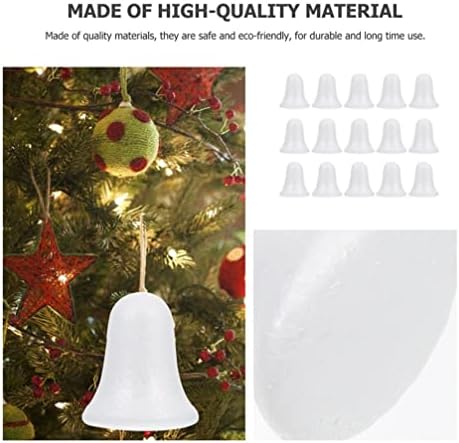 Sewacc 15pcs пена во форма на bellвонче од 9 см полистирен стиропор занаетчиски моделирање украс бела празна пена топка DIY материјали за Божиќно цвеќе за аранжман за цвеќе