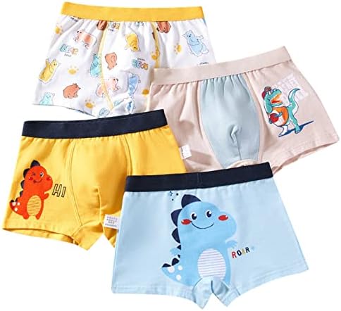 Деца деца момчиња памук долна облека цртани филмови под панталони панталони панталони брифинзи 4 парчиња летни шорцеви за долна