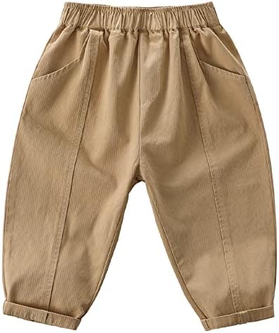 Момци од лавишу се повлекуваат на панталони дете бебе каки карго лабава долга пантолона со џебови