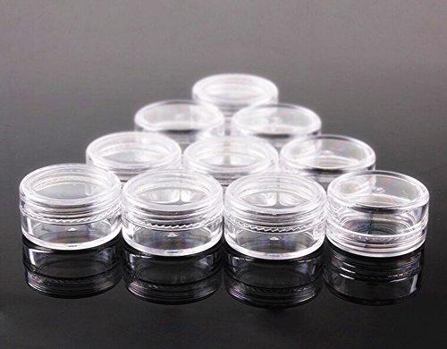 Нови празни чисти пластични козметички контејнери со 5 грама со големина на тенџере со тенџере со контејнер Eyshadow