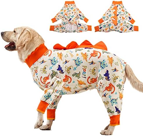 Ловинпет големо куче, големи пижами на кучиња, анти -лижење, обнова за обнова на кучиња, големи џеми за кучиња, лесен дрес за истегнување