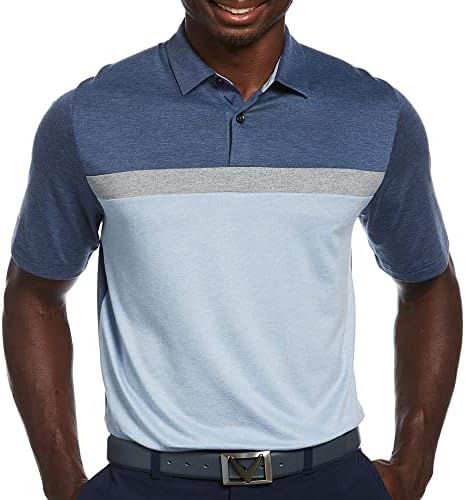 Мекиот мек допир во боја на машка мека допир блок со кратки ракави голф поло маица
