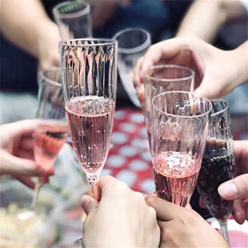 WDBBY Шампањски стаклен бар Свадба венчаница ПВЦ вино стаклени чаши Транспарентен пенлив коктел чаша 210 мл