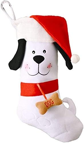 Хуангксинг - Божиќни чорапи домашно милениче куче камин што виси црвена кадифена персонализирана порибување украси за семејство