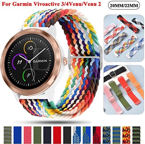 Haodee Smart Watch Band for Garmin VivoActive 3/4 Venu 2/Forerunner 645 245 158 745 Платен каиш Vivomove HR 20 22мм додатоци за часовници