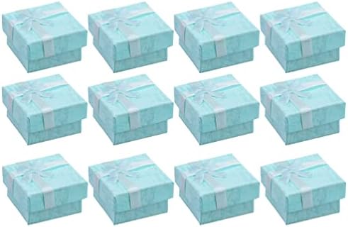 Зеродеко 12 парчиња накит кутија за подароци обетки за приказ на кутија за кутија за складирање на накит за складирање на кутија за складирање