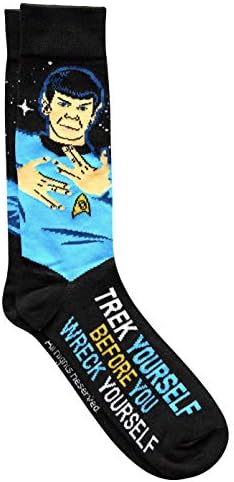 Star Trek Spock Trek себе си пред да се уништите машка екипаж чорапи 2 пар пакет