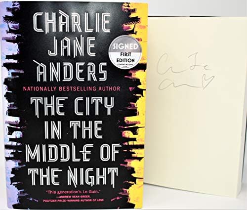 Градот среде ноќ автограмираше Чарли Janeејн Андерс потпиша КОА