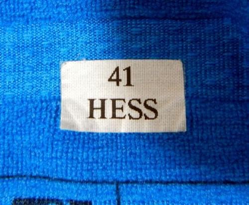 2021 Мајами Марлинс Дејвид Хес #41 игра користеше сино battingpractice Jersey l 0 - Игра користена mlb Jerseys