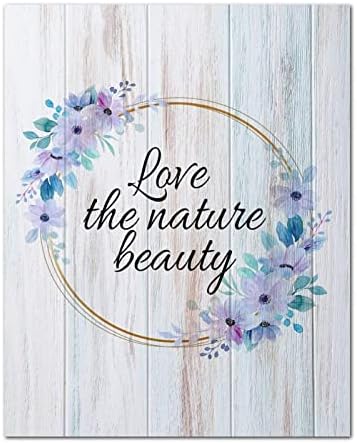 Сакајте ја природата убавина дрво знаци пролетен цветен венец дрво wallид уметноста класичен летен цветен дом wallид виси знак декоративен