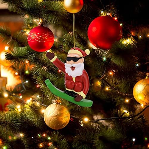 1 парчиња новогодишна елка Дедо Мраз Божиќна забава ликови Божиќно семејство гном декорација приврзоци цртани филмови за новогодишна елка
