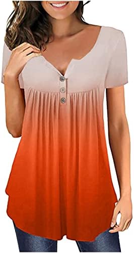 Врзана боја маичка женска кратка ракав Едно рамо Skew v вратот Racerback чипка градиент блузици маички дами JV
