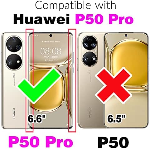 ЕЛИСОРЛИ Компатибилен Со Huawei P50 Pro Случај Солиден Тенок Тенок Мобилен Додатоци Анти-Лизгање Вклопуваат Гума Tpu Мобилен Телефон