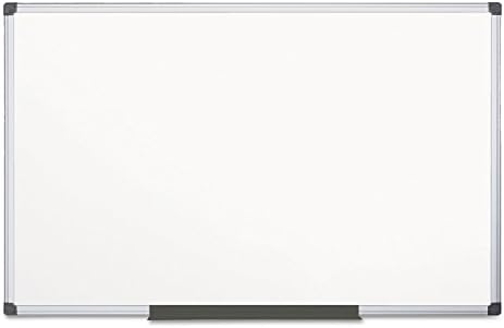 Mastervision MA2107170 Вредност лакирана челична магнетна суво табла за бришење 48 x 96, бела, алуминиумска рамка