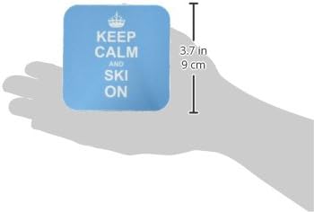 3dRose CST_157773_1 Бидете Смирени И Скијајте На Сино Продолжете Со Скијање Хоби Или Професионални Скијачки Подароци Забавен Смешен Хумор
