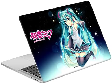 Дизајн на главни случаи официјално лиценциран Hatsune Miku Night Sky Graphics Vinyl налепница на кожата на кожата, компатибилен со MacBook