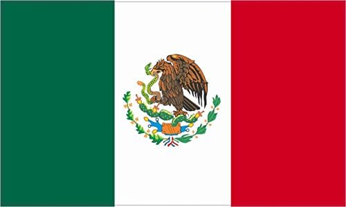 Налепница со винил на мексиканско знаме на лепчек, 5 инчи од 3 инчи