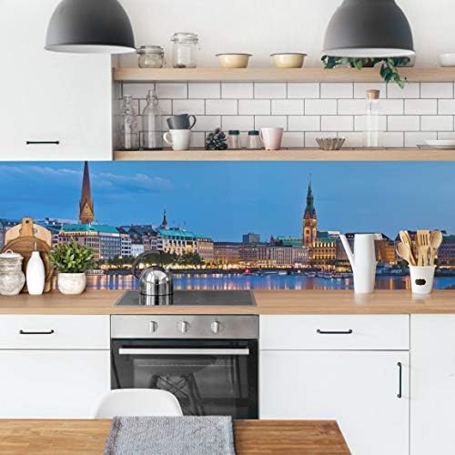 Билдервелн самолеплива кујнска фолија - Хамбург Skyline 100 x 350 см паметен