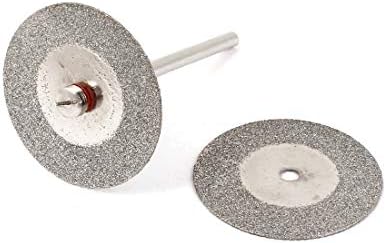 X-Dree 2 парчиња 30мм дијамантски обложени ротациони сечење дискови за мелење на тркала W 3mm Mandrel (dischi ротанти по мола абрасива кон Diamantato