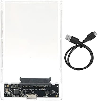 Хејзоки Мобилни Хард Диск Кутија, Транспарентен USB 3.0 Голема Брзина 2.5 Инчен Хард Диск Кутија Со Високи Перформанси SATA Сериски Приклучок Приклучок