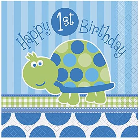 Салфетки од 1 -ви роденденска забава на желка, 16CT