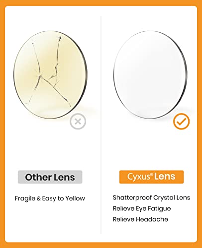 Cyxus 2-Пакет Сина Светлина Блокирање Очила За Мажи Жени Ретро Квадратни Рамка Анти Отсјај Екран Игри На Среќа Компјутерски Очила УВ Филтер Очила,