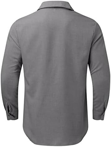 Xxzy 2022 Нови кошули за мажи Менс модна лежерна копче лапел памук цврста боја џеб маички маички повеќе пакувања повеќе пакувања