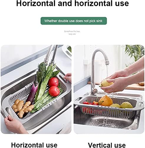 Зорило кујнски додатоци за одводната корпа за решетки за одвод, кујна за проширување на мијалникот, исцеден зеленчук овошје, дренажа за заштеда на простор за миење