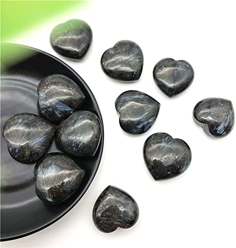 Shitou2231 1pc Природна убава астрофилитска форма на срцето кварц кристал полиран камен заздравување природни камења и минерали заздравување