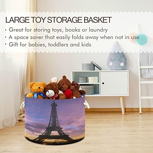 Xigua Голема корпа за играчки Ајфелова кула за складирање на кутии Детска перална за перење, организатор за ткаенини, канта за расадник, играчки, книги, украс за домов?