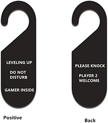 Fireflyweb Игра Соба Знак Декор не вознемирувајте ја закачалката на вратата двостран акрилен знак, - Игри Соба Работи За Момчиња-Тинејџерски Гејмерски