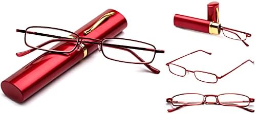 Мода на beyубез -очила за читање на пролетта „џеб“ w/преносен џебен клип алуминиум