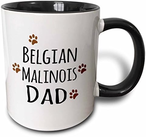 3drose Белгиец Малиноис куче тато кригла, 1 броење, црна