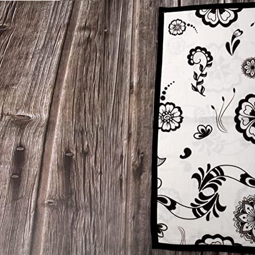 Сафир-Веб Црна Персија Пајсли Печати чист памук 1 парче кујнски крпи 16 инчи од 18 инчи