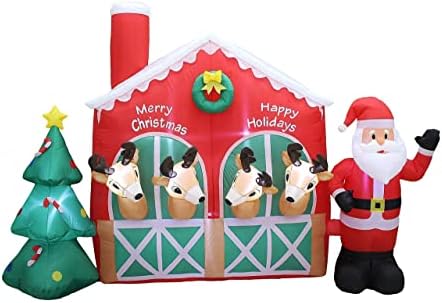Два божиќни украси за украси, вклучуваат анимирана анимирана поларна мечка со надувување на надувување и тегла за колачиња со три
