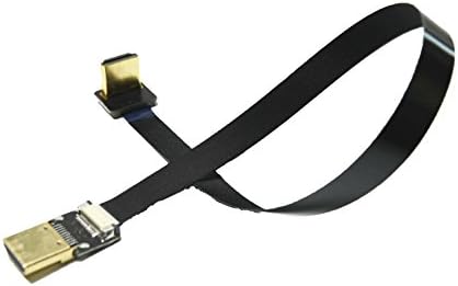 Рамен Тенок Мек FPV HDMI Кабел Стандарден HDMI машки директно приклучок До Стандарден HDMI Целосен HDMI Нормален HDMI машки 90 степени
