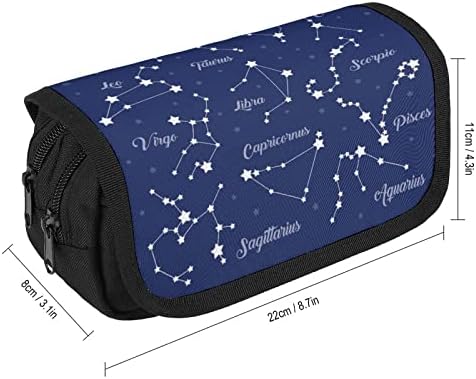 12 Универзум на соstвездието Универзум галаксиски молив торба со двојно слој Пенки за канцелариски материјал за торбичка за