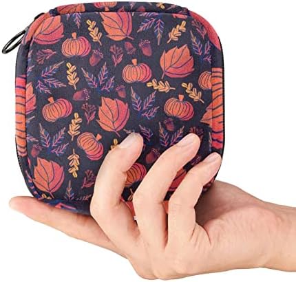 Денот на благодарноста на тиквата есен менструална подлога чанта за училиште, тампони собира торбичка за жени девојки, меки