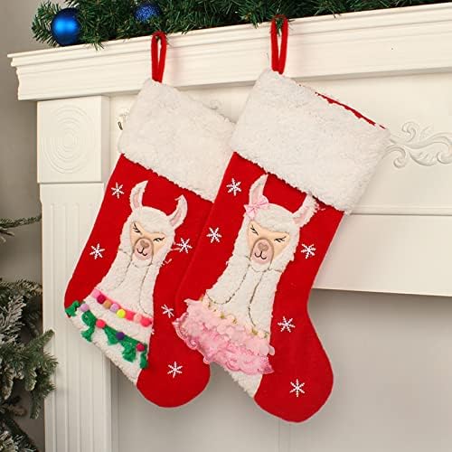 Бонбони подароци чорапи персонализирани камин порибување Божиќни украси за дома и додаток за забава за деца семејни празнични сезони