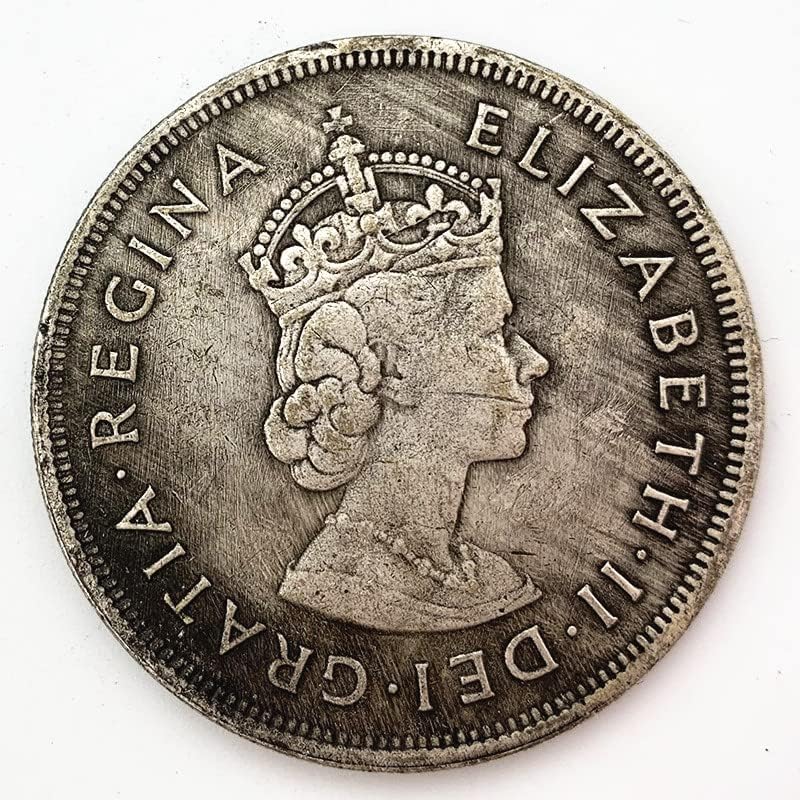 1959 Бермудска Комеморативна Монета 1 Круна Комеморативна Сребрена Монета Сребрен Долар Кралица На Англија Сребрена Тркалезна Монета