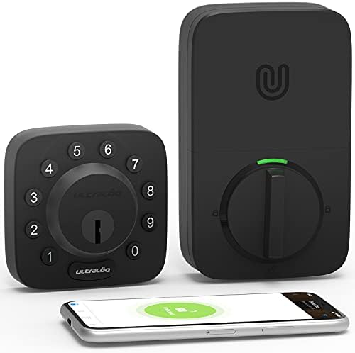 Smart Lock, Ultraloq U-Bolt 5-In-1 Влезен заклучување на вратата со паметен телефон, Bluetooth, тастатура, автоматско отклучување, заклучување