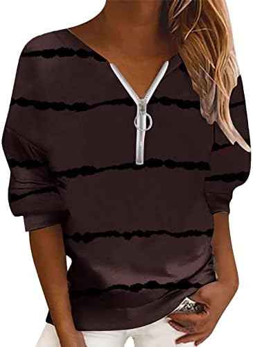 Женски есенски зимски обичен џемпер без качулка јака патент со долг ракав пулвер асиметричен поштенски јакна жени