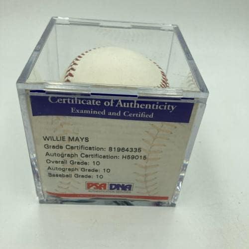 Вили Мејс потпиша мајор лига Бејзбол ПСА ДНК Оценети 10 скапоцени камења - автограмирани бејзбол
