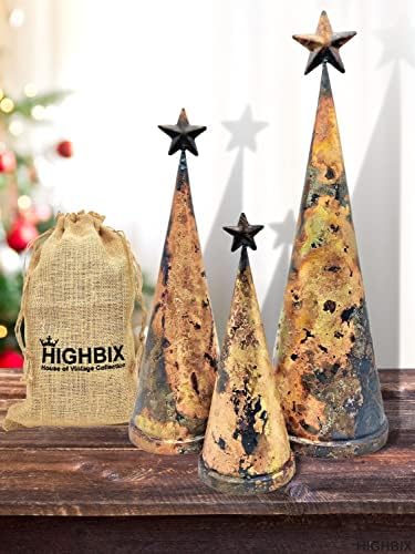 Хајбикс сет од 3 Џиновска Хармонија Висечки Ѕвона Огромни Гроздобер Рачно Изработена Земја Рустикален Среќен Божиќ Виси XL Ѕвона
